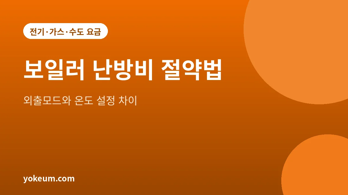 보일러 난방비 절약 방법과 외출모드, 온도 설정 차이를 정리한 대표 그림